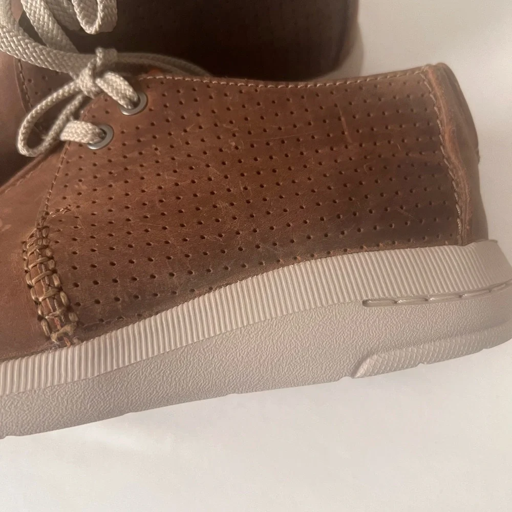 Clark’s Men’s Drift Way Seam Brown Leather‎ Shoes, Size 71/2 M, NWT